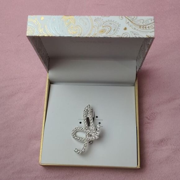 Charter Club Letter A Initial Name  Brooch Pin - Picture 1 of 5